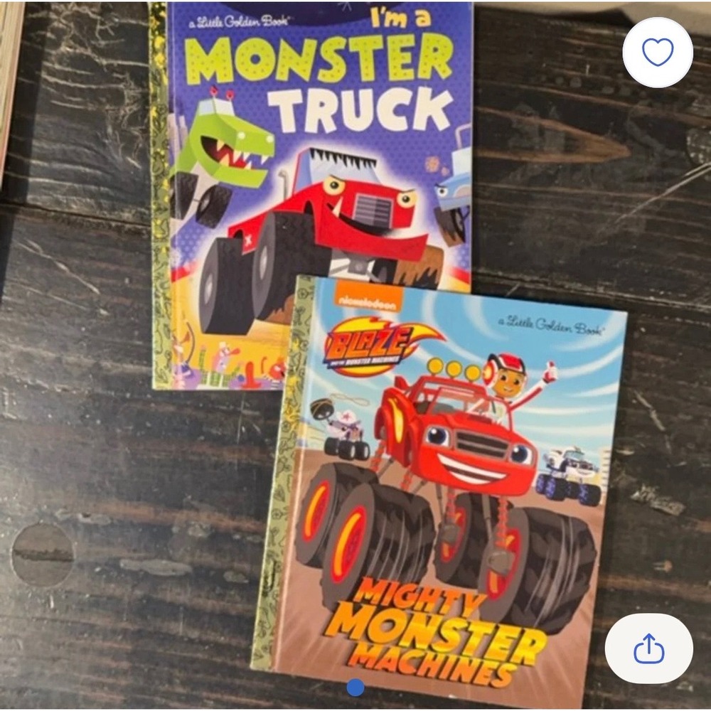 Little Golden Book Lot 2 I'm a Monster Truck Blaze Mighty Monster Machines